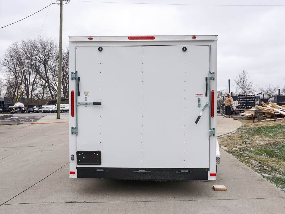 7×12 V-Nose Enclosed Trailer 3,500lb Axle with Ramp and Brakes - Image 5