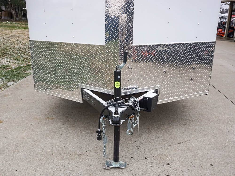 7×12 V-Nose Enclosed Trailer 3,500lb Axle with Ramp and Brakes - Image 8