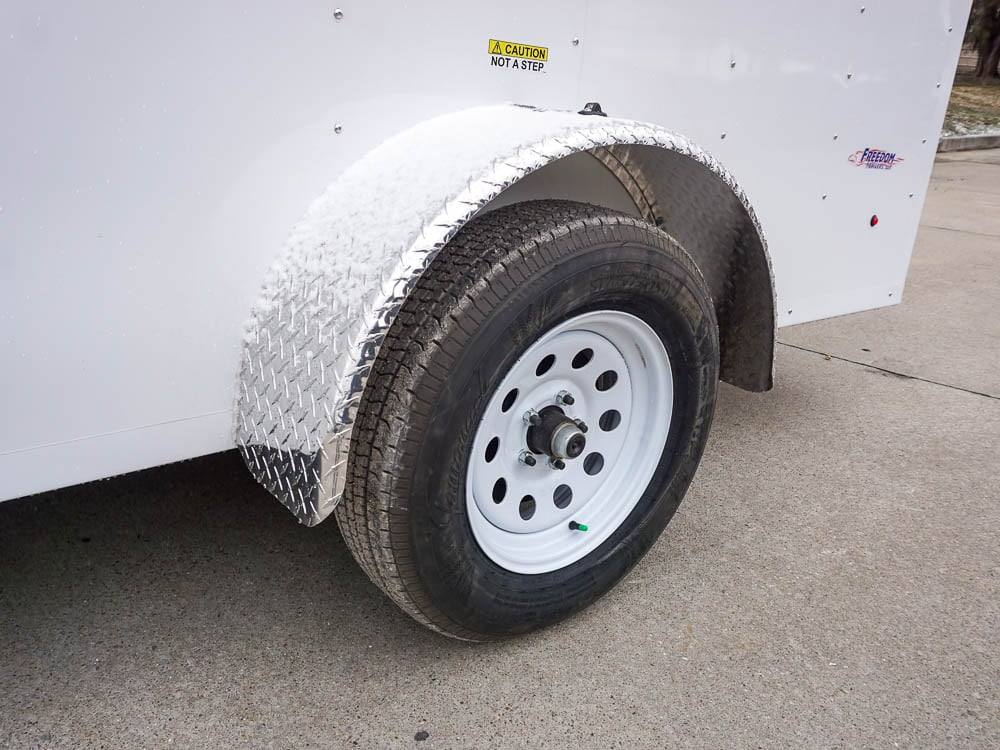 7×12 V-Nose Enclosed Trailer 3,500lb Axle with Ramp and Brakes - Image 9