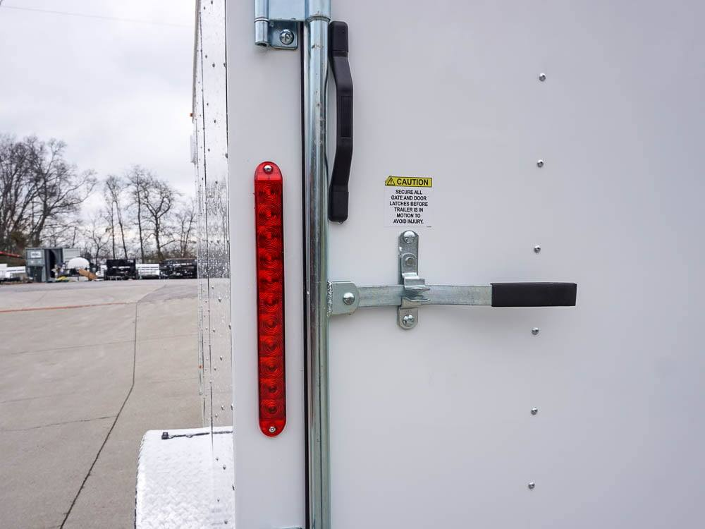 7×12 V-Nose Enclosed Trailer 3,500lb Axle with Ramp and Brakes - Image 11