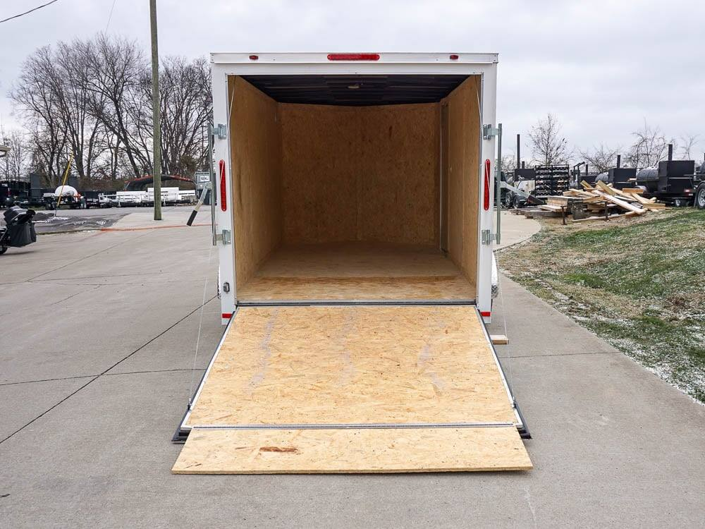 7×12 V-Nose Enclosed Trailer 3,500lb Axle with Ramp and Brakes - Image 14