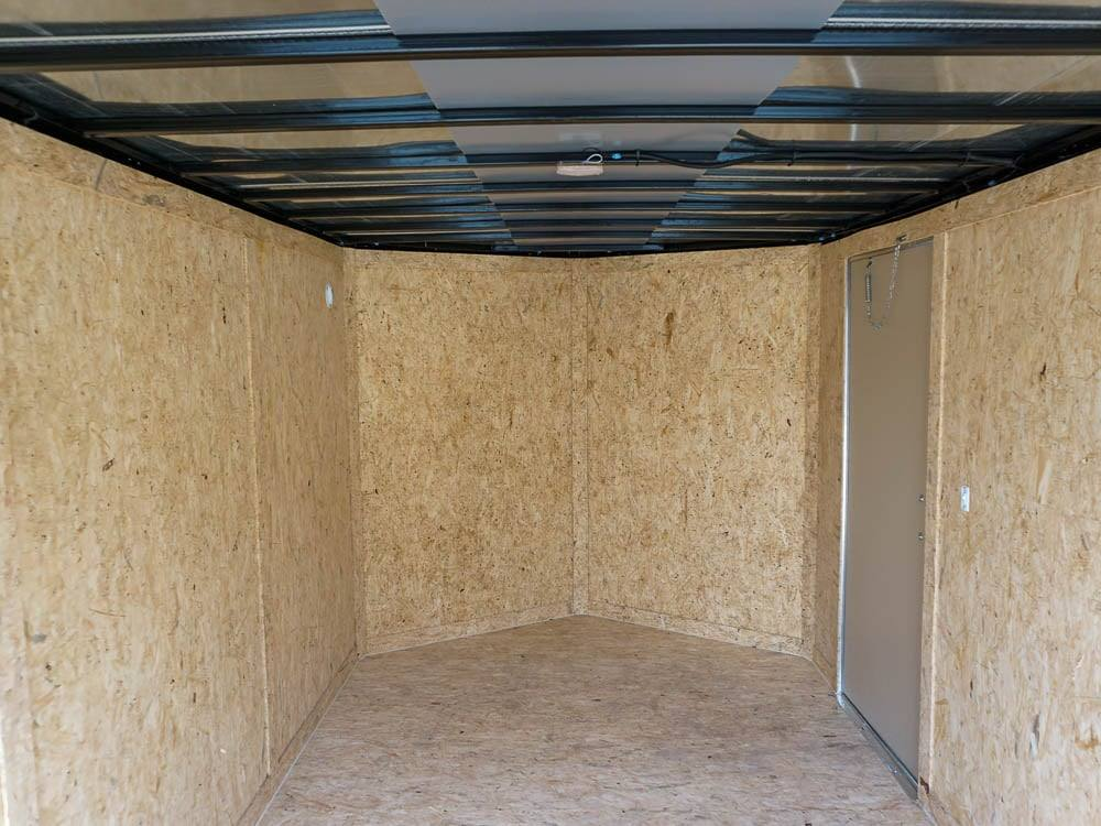 7×12 V-Nose Enclosed Trailer 3,500lb Axle with Ramp and Brakes - Image 15