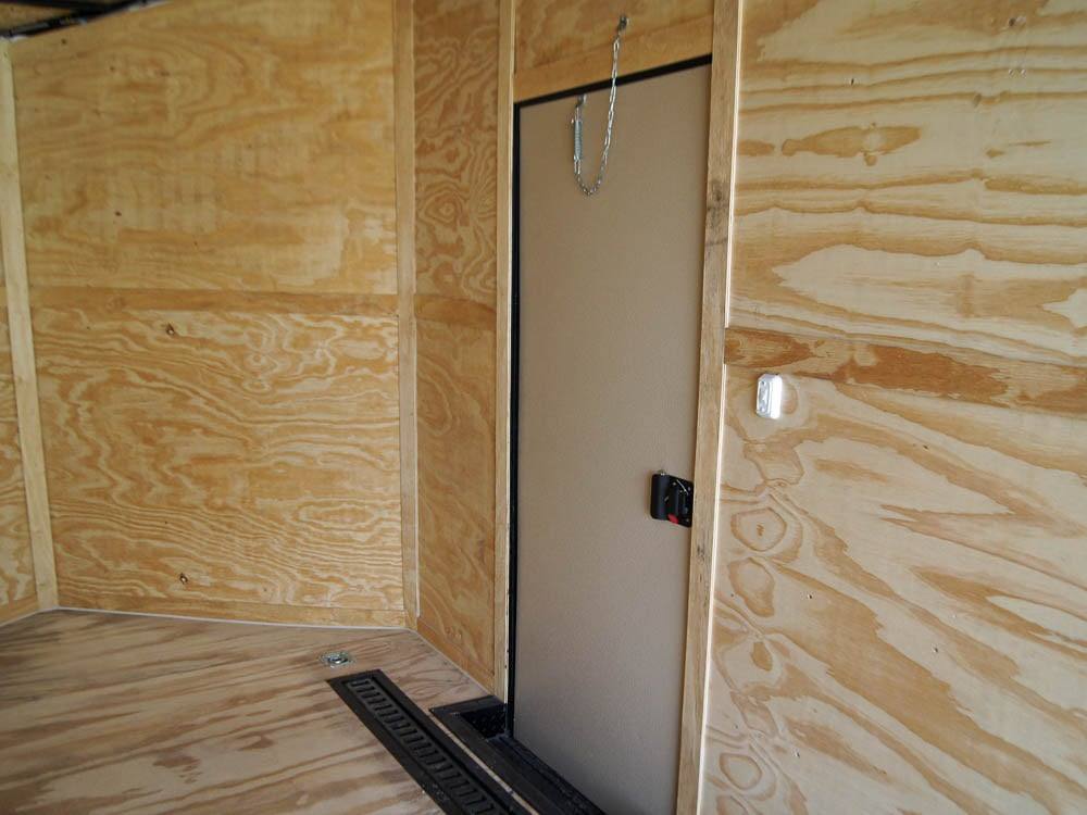 8.5×18 Blue V-Nose Slant Top Enclosed Trailer with Blackout Package - Image 27
