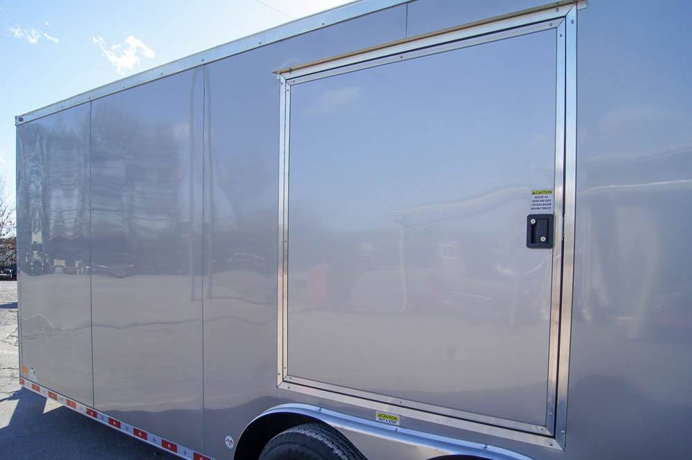 8.5×20 Silver V-Nose Slant Top Enclosed Trailer (2) 5200lb Axles - Image 12