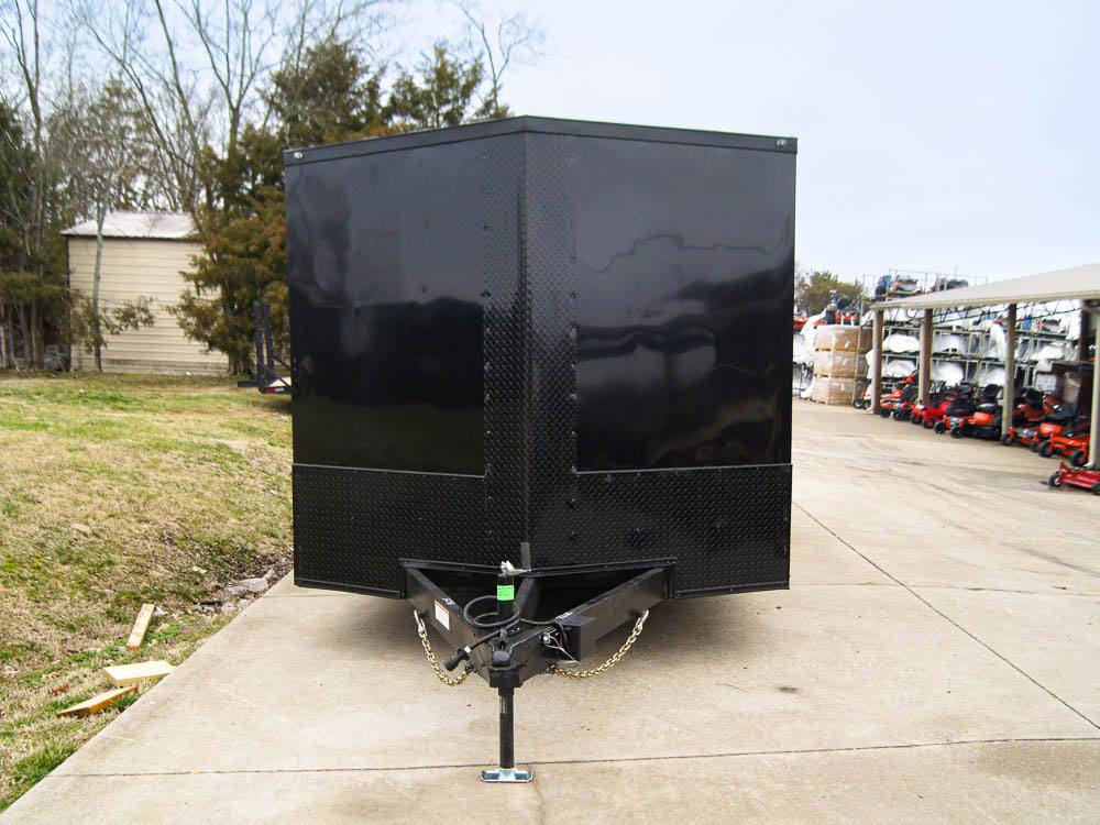 8.5×18 Black V-Nose Enclosed Trailer with Extended Tongue and Blackout Package (2) 3,500lb Axles - Image 2