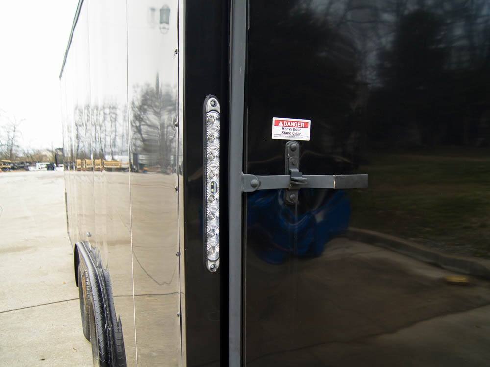 8.5×18 Black V-Nose Enclosed Trailer with Extended Tongue and Blackout Package (2) 3,500lb Axles - Image 11