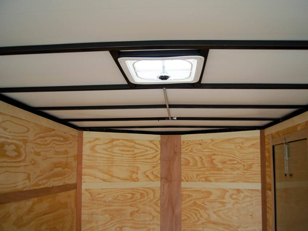8.5×18 Black V-Nose Enclosed Trailer with Extended Tongue and Blackout Package (2) 3,500lb Axles - Image 15