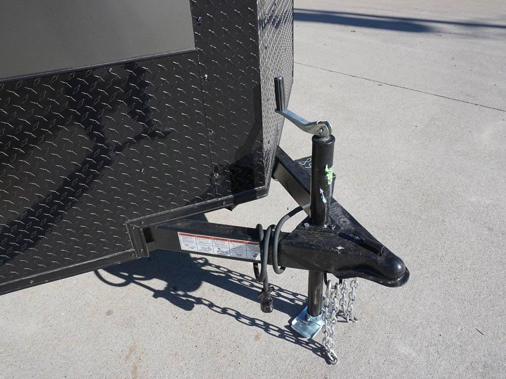 7×16 Enclosed Trailer Charcoal V-Nose Blackout Package Tandem Axle Storage - Image 9