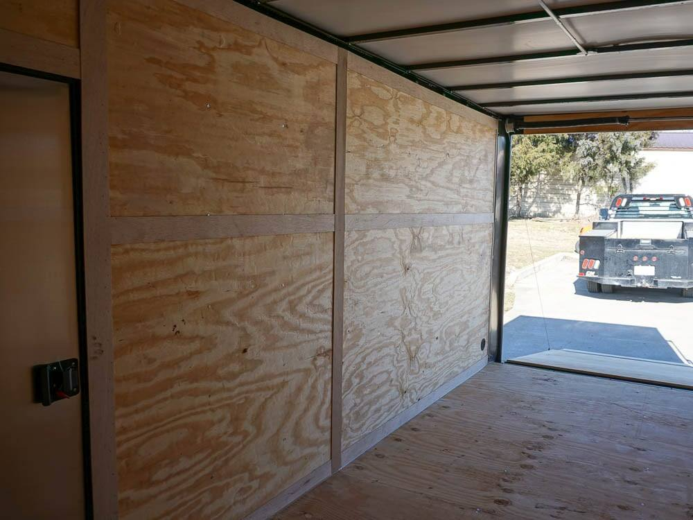 7×16 Enclosed Trailer Charcoal V-Nose Blackout Package Tandem Axle Storage - Image 19