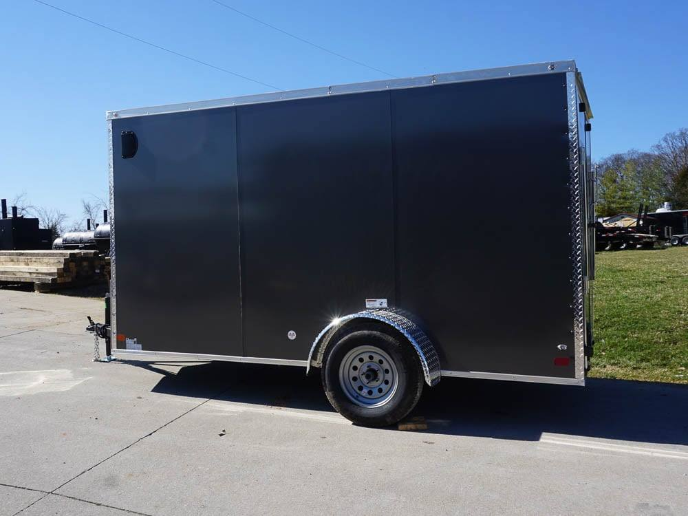 Enclosed Trailer 6′ X 12′ Charcoal- V-Nose 3,500 lb. Axle Storage - Image 4