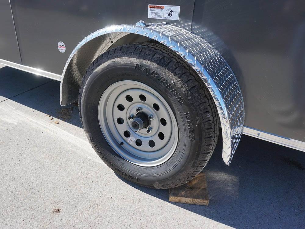 Enclosed Trailer 6′ X 12′ Charcoal- V-Nose 3,500 lb. Axle Storage - Image 9