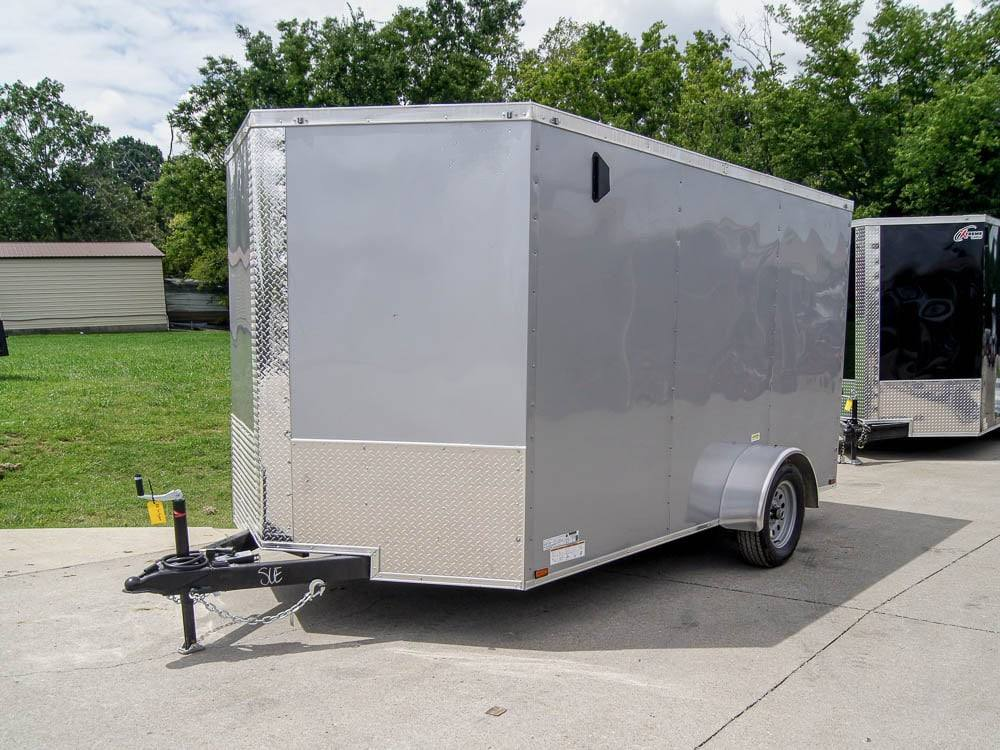 7×12 Silver Frost V-Nose Enclosed Trailer 3,500lb Axles - Image 3