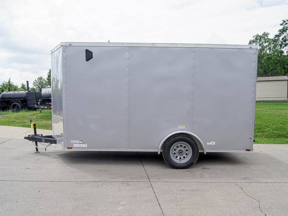 7×12 Silver Frost V-Nose Enclosed Trailer 3,500lb Axles - Image 4