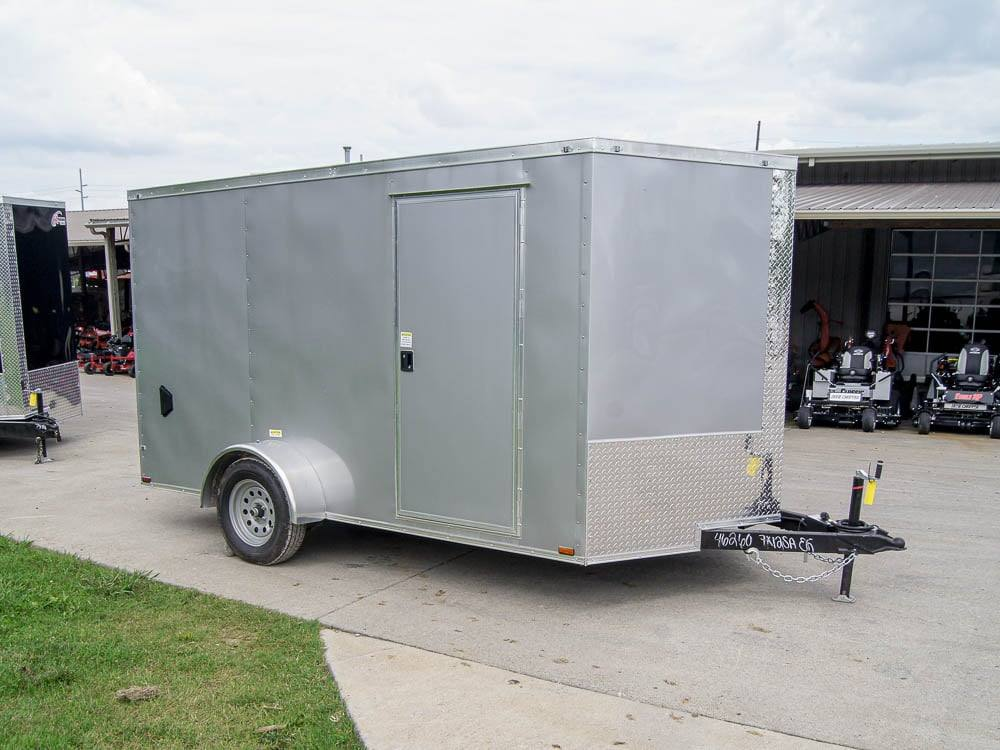 7×12 Silver Frost V-Nose Enclosed Trailer 3,500lb Axles