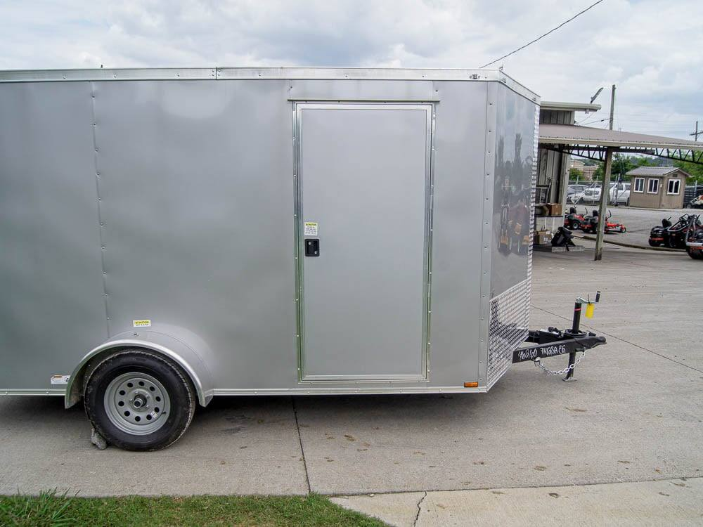 7×12 Silver Frost V-Nose Enclosed Trailer 3,500lb Axles - Image 6