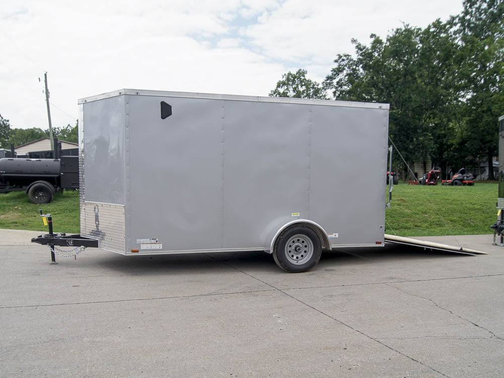 7×12 Silver Frost V-Nose Enclosed Trailer 3,500lb Axles - Image 9