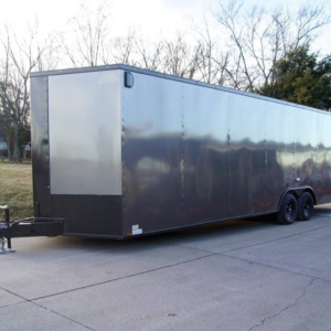 8.5×28 V-Nose Enclosed Trailer Black Out Package (2) 5,200lb Axles