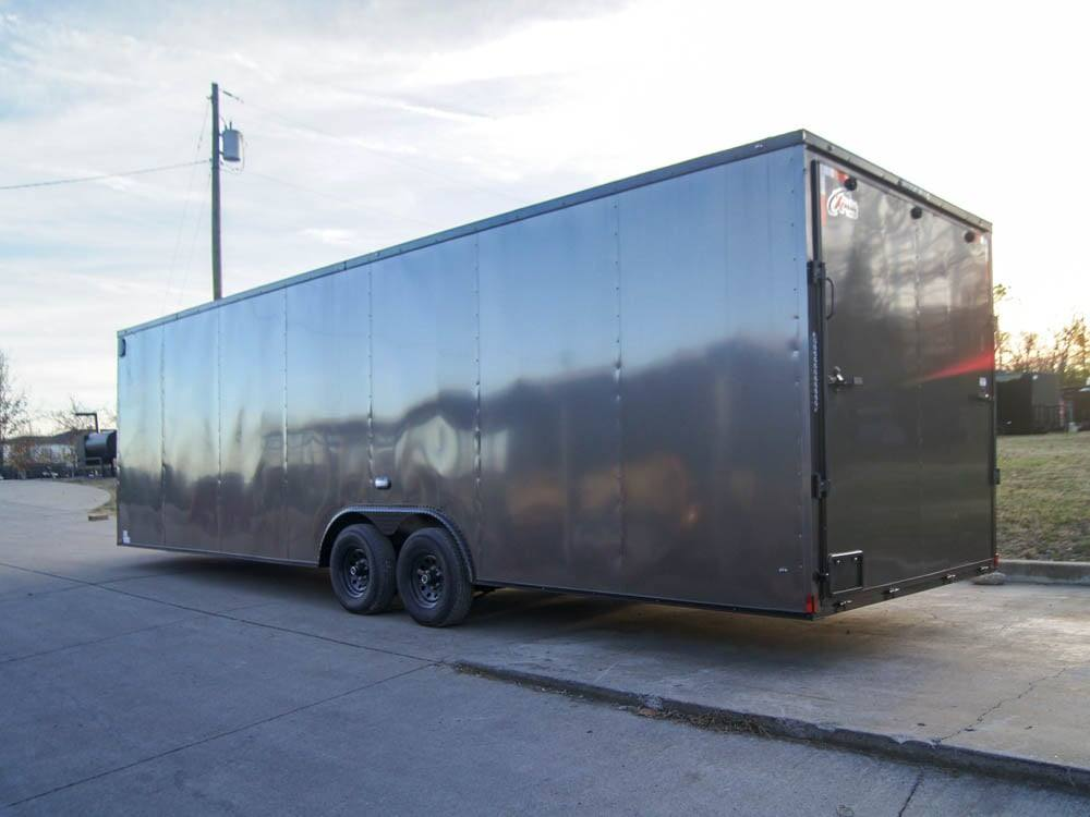 8.5×28 V-Nose Enclosed Trailer Black Out Package (2) 5,200lb Axles - Image 7