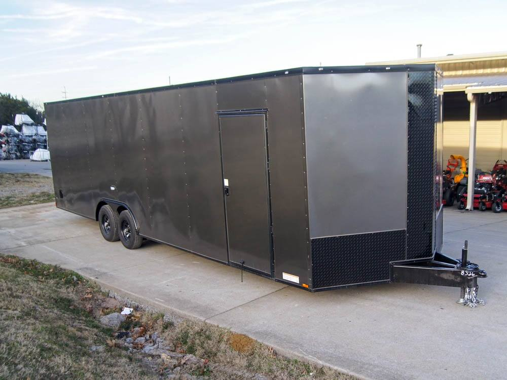 8.5×28 V-Nose Enclosed Trailer Black Out Package (2) 5,200lb Axles - Image 9