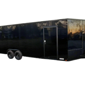 8.5×24 Black V-Nose Enclosed Trailer Blackout Pkg (2) 5,200lb Axles