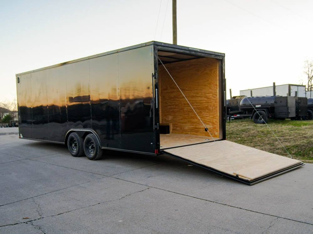 8.5×24 Black V-Nose Enclosed Trailer Blackout Pkg (2) 5,200lb Axles - Image 15