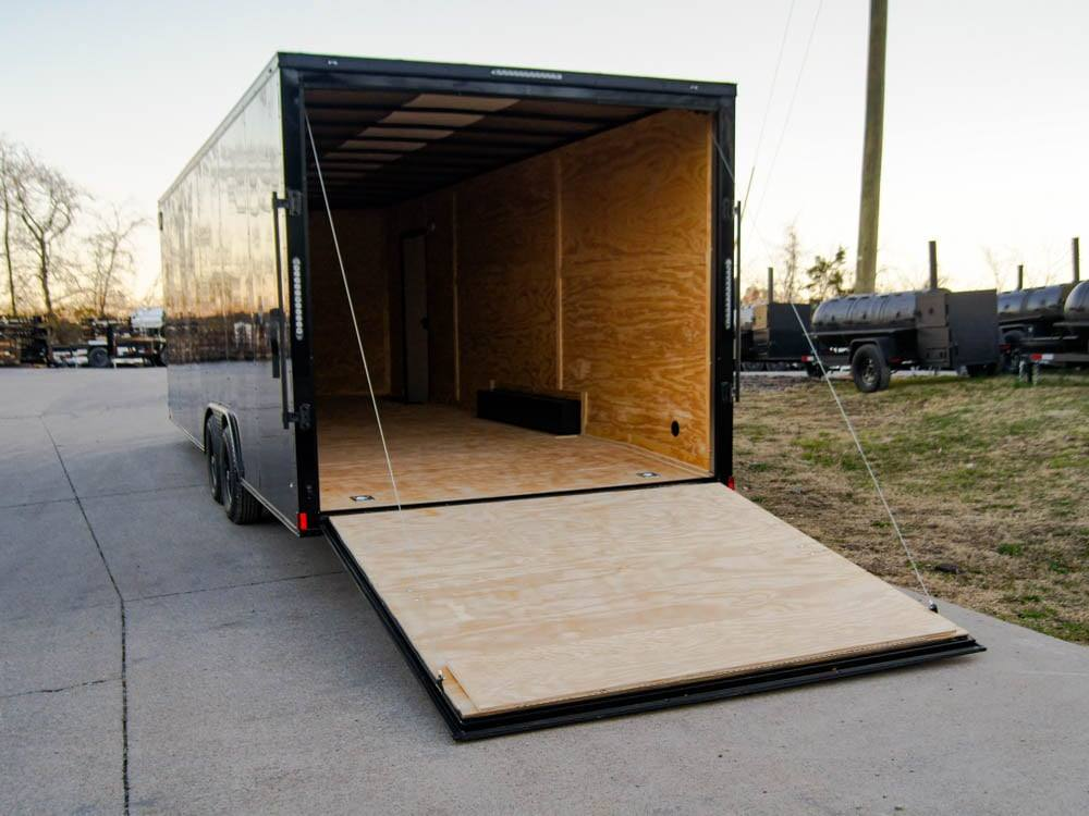 8.5×24 Black V-Nose Enclosed Trailer Blackout Pkg (2) 5,200lb Axles - Image 16