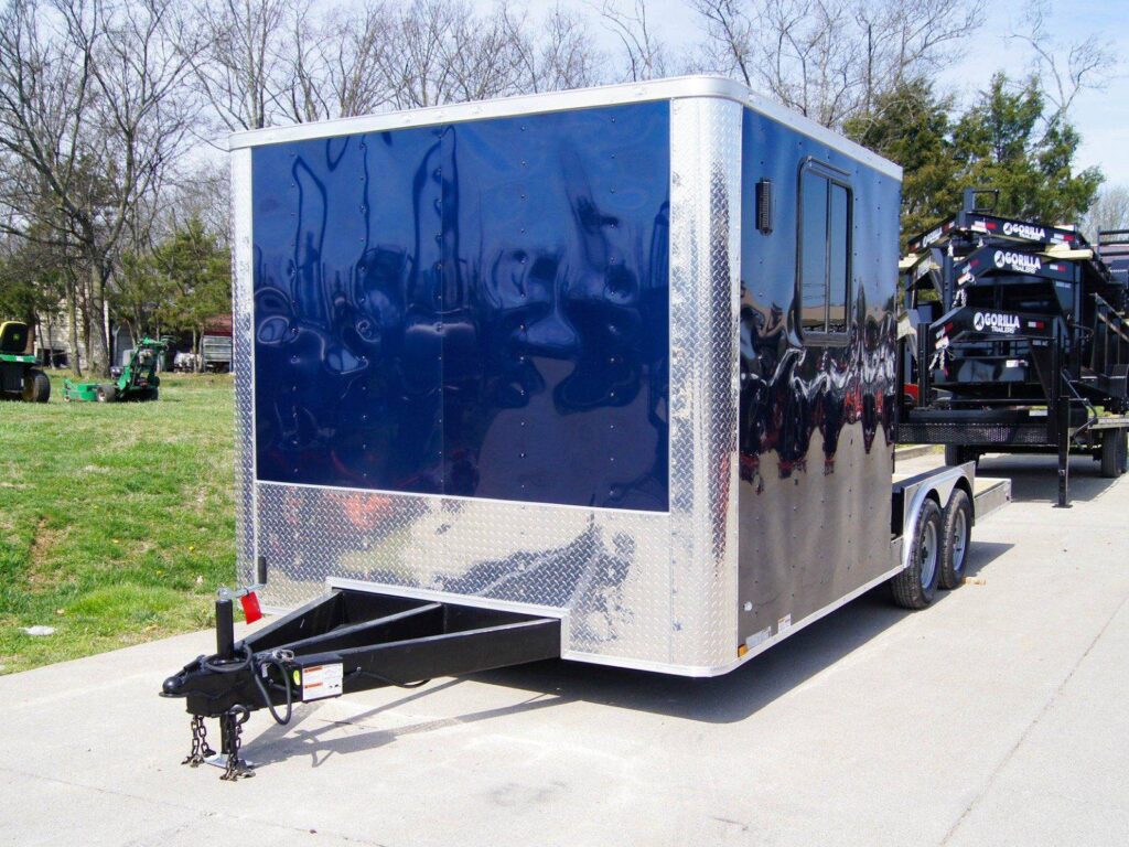 8.5×20 Hybrid Enclosed Trailer with Back Door (2) 5,200lb Axles Storage