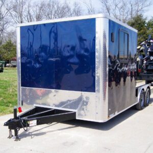 8.5×20 Hybrid Enclosed Trailer with Back Door (2) 5,200lb Axles Storage