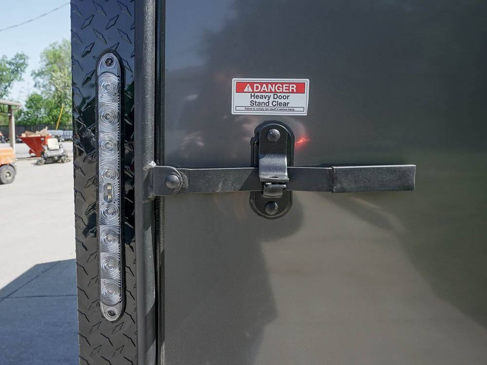 6×12 Enclosed Trailer Charcoal V-Nose Blackout Package 3,500lb Axle Storage - Image 13