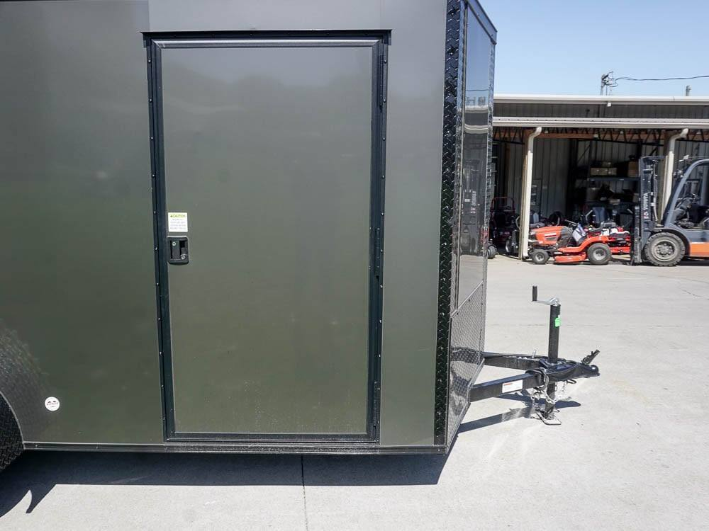 6×12 Enclosed Trailer Charcoal V-Nose Blackout Package 3,500lb Axle Storage - Image 14