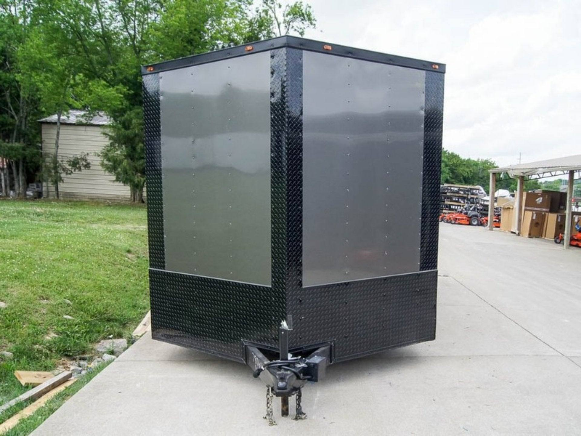8.5×20 Charcoal Enclosed Trailer with Blackout Package (2) 5200lb Axles Storage - Image 2