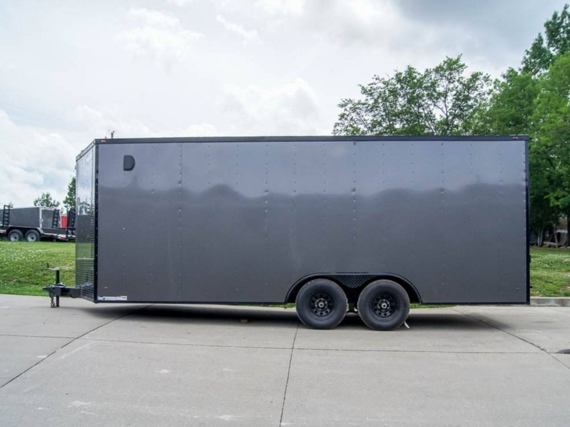 8.5×20 Charcoal Enclosed Trailer with Blackout Package (2) 5200lb Axles Storage - Image 3