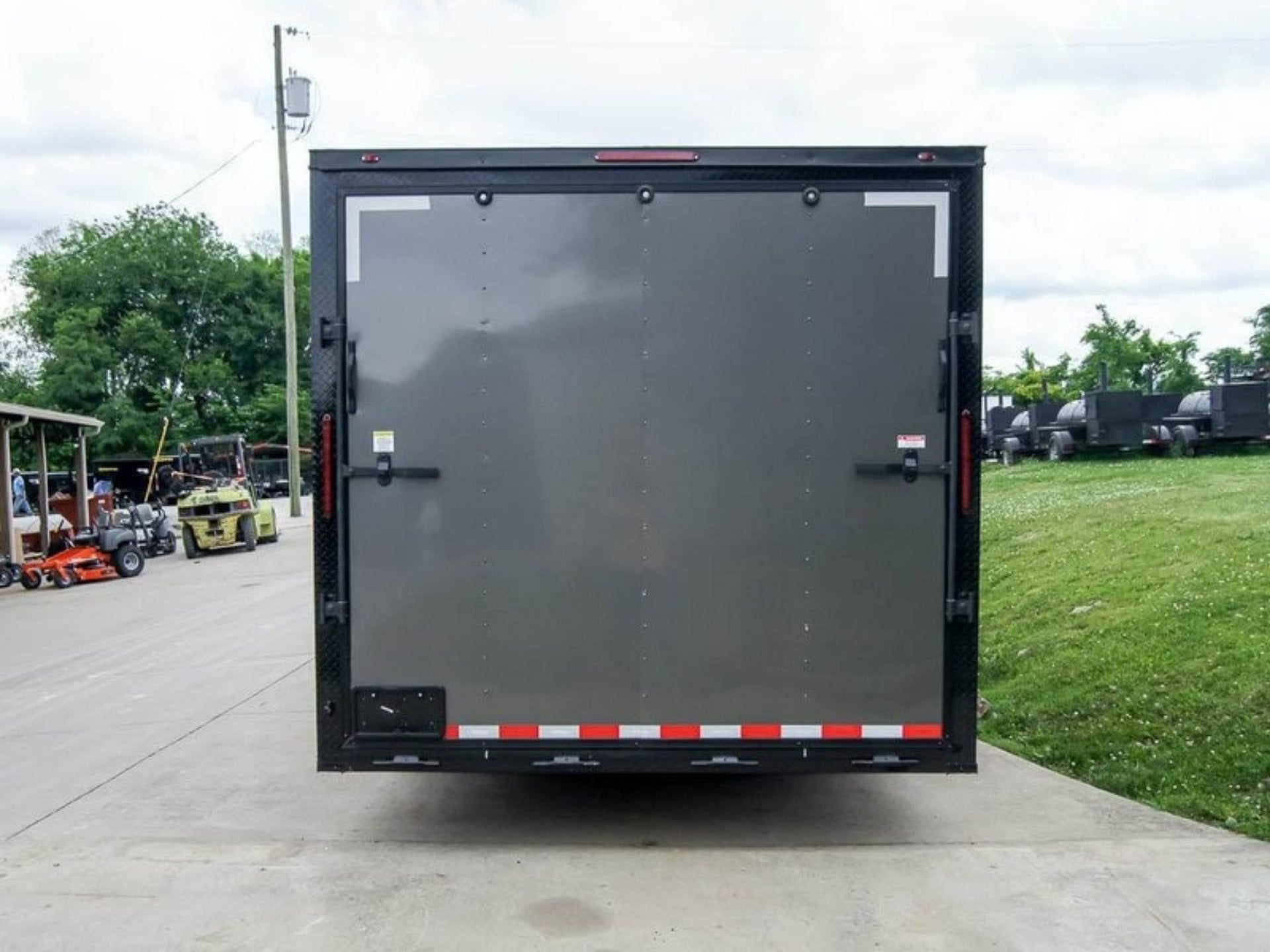 8.5×20 Charcoal Enclosed Trailer with Blackout Package (2) 5200lb Axles Storage - Image 5
