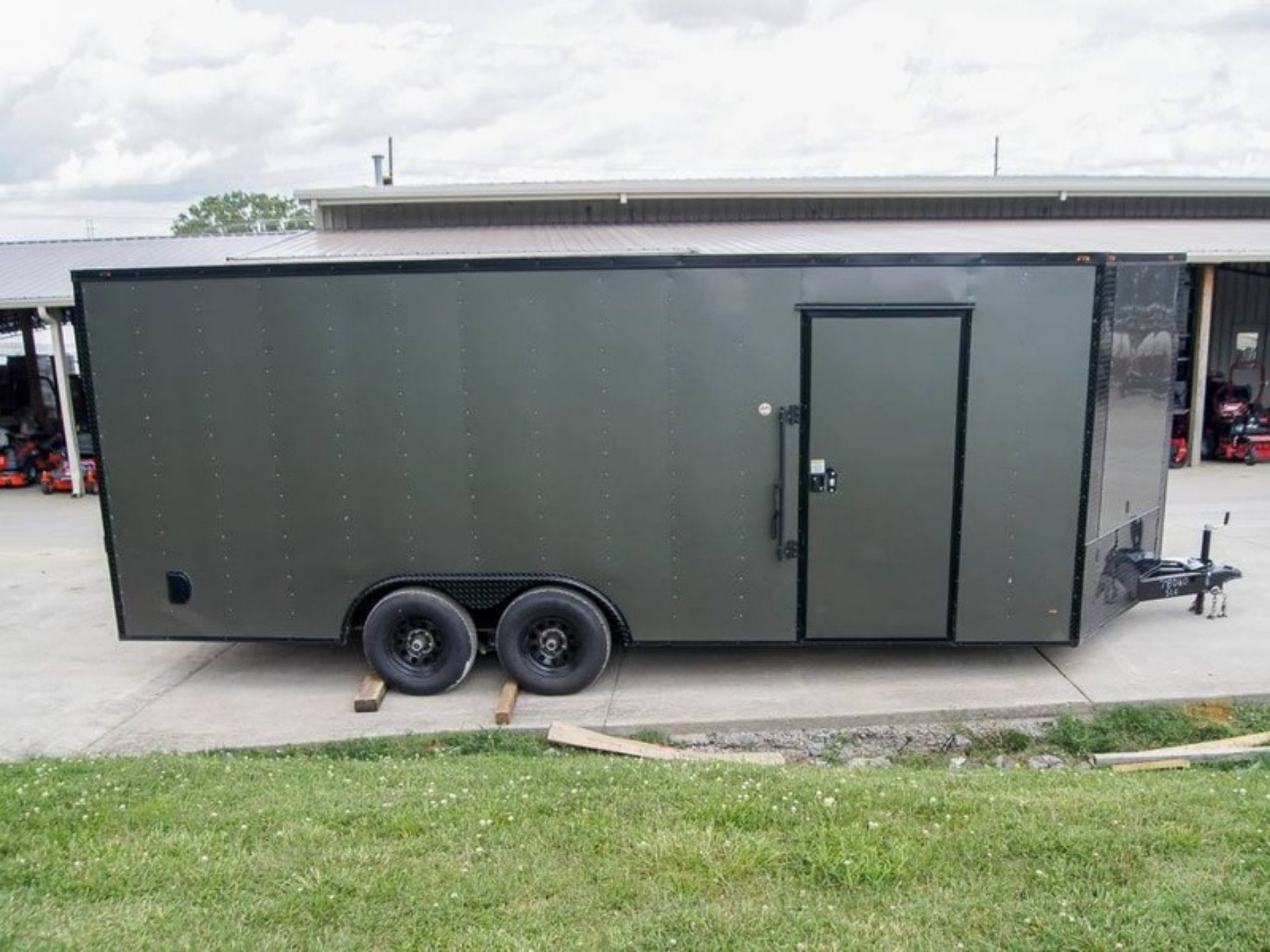 8.5×20 Charcoal Enclosed Trailer with Blackout Package (2) 5200lb Axles Storage - Image 6