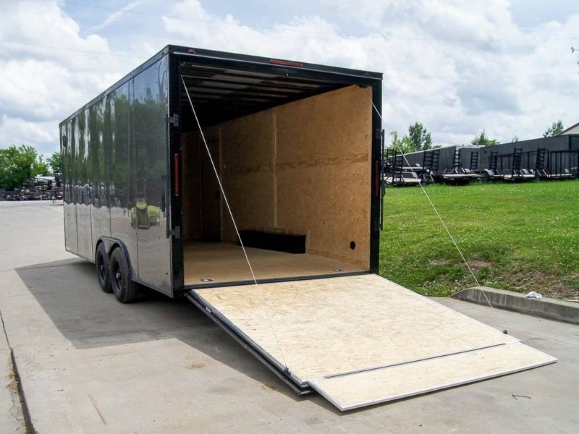 8.5×20 Charcoal Enclosed Trailer with Blackout Package (2) 5200lb Axles Storage - Image 9
