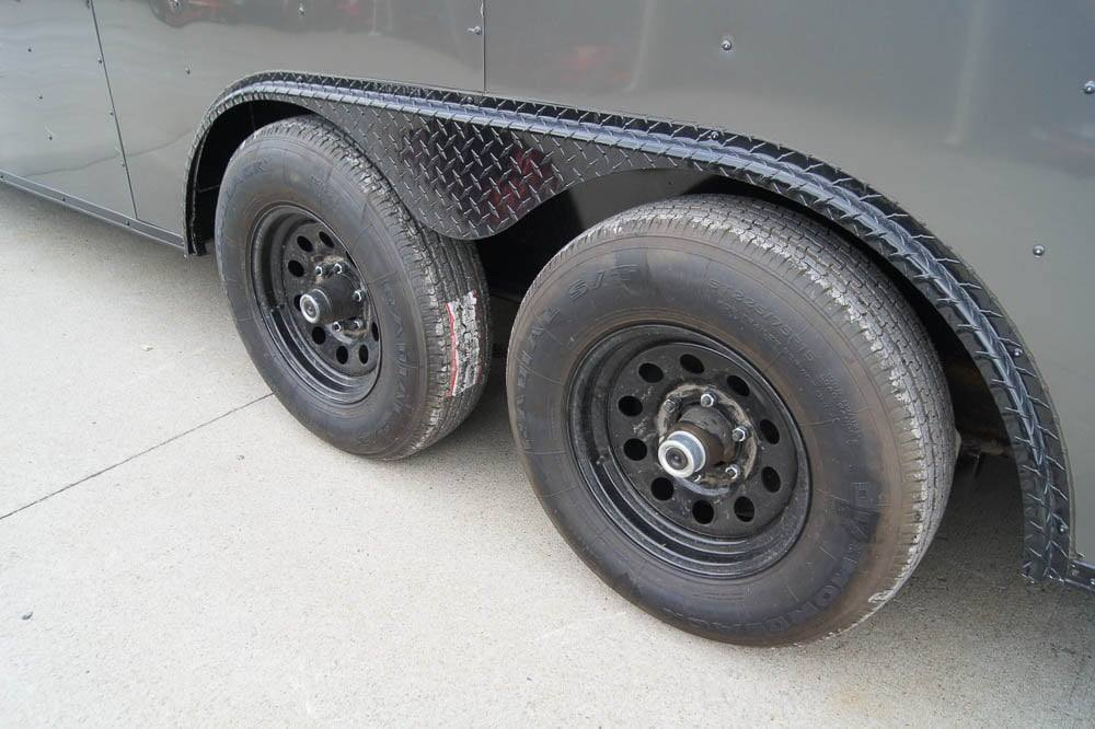 8.5×20 Charcoal Enclosed Trailer with Blackout Package (2) 5200lb Axles Storage - Image 12