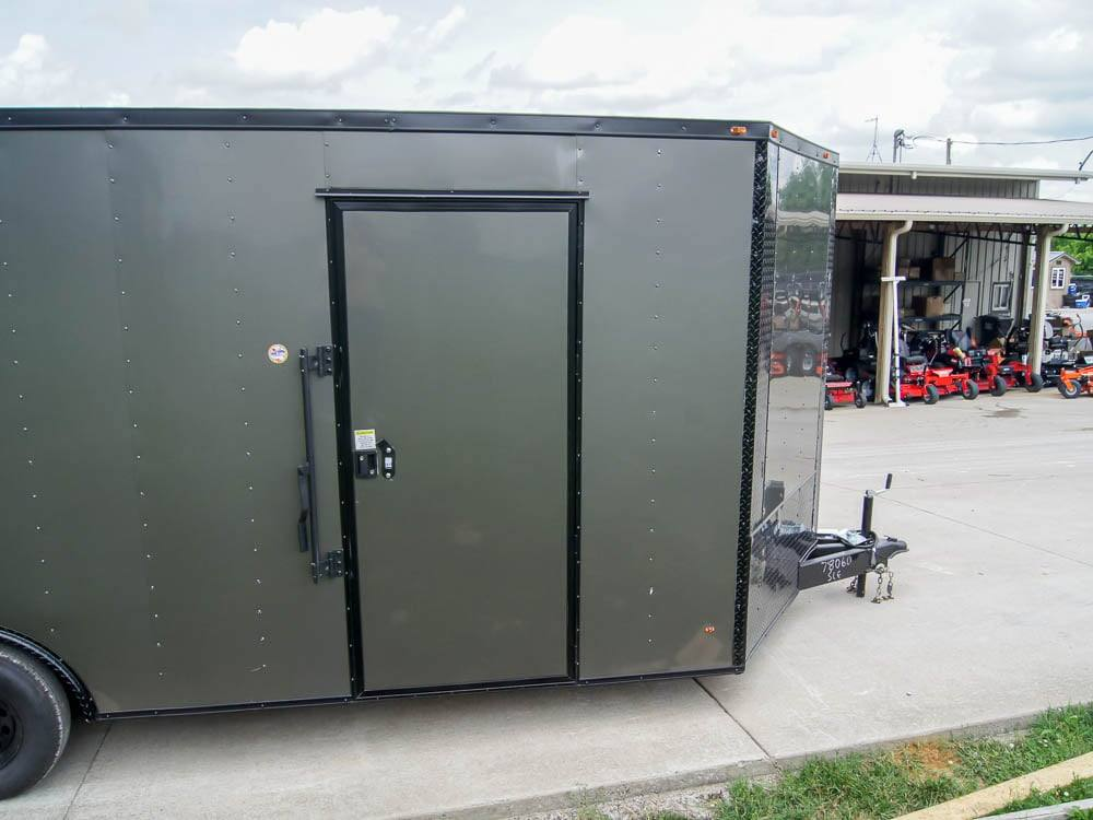 8.5×20 Charcoal Enclosed Trailer with Blackout Package (2) 5200lb Axles Storage - Image 15