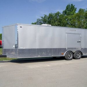 8.5×24 Custom Silver Enclosed Trailer ATP Floor (2) 5200lb Axle Storage