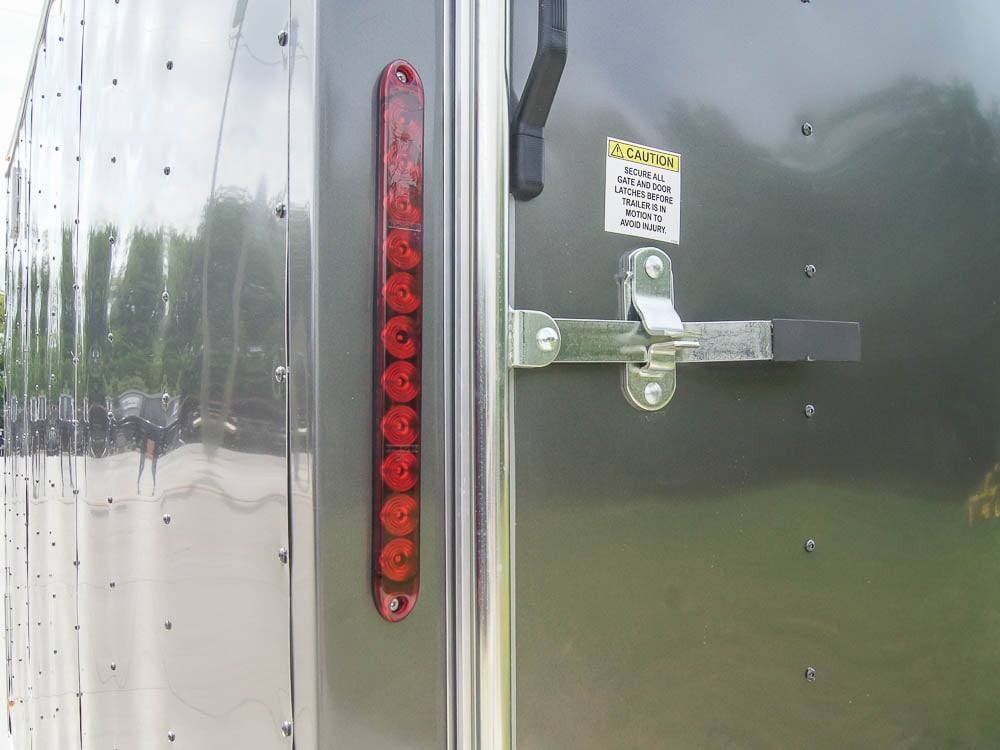 7×12 Charcoal V-Nose Custom Enclosed Trailer 3500lb Axle with Brake Storage - Image 11
