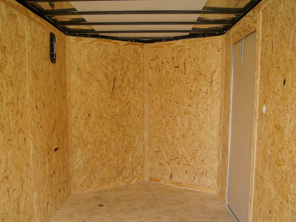 7×12 Charcoal V-Nose Custom Enclosed Trailer 3500lb Axle with Brake Storage - Image 8