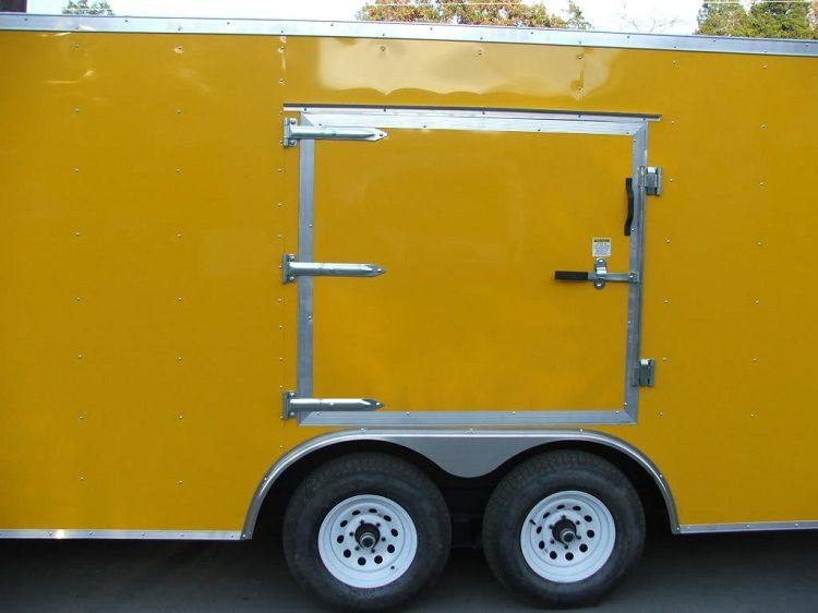Enclosed Trailer 8.5’x24′ Yellow – Mower Motorcycle Car Truck Hauler Storage - Image 2