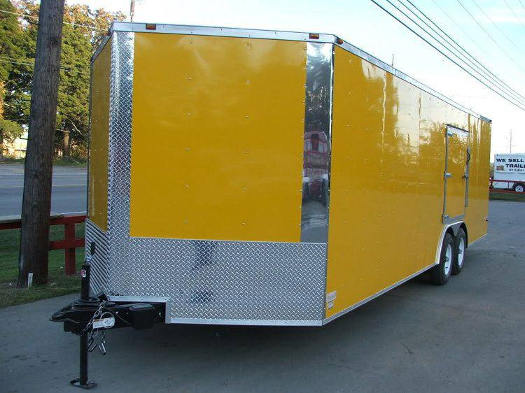Enclosed Trailer 8.5’x24′ Yellow – Mower Motorcycle Car Truck Hauler Storage - Image 6