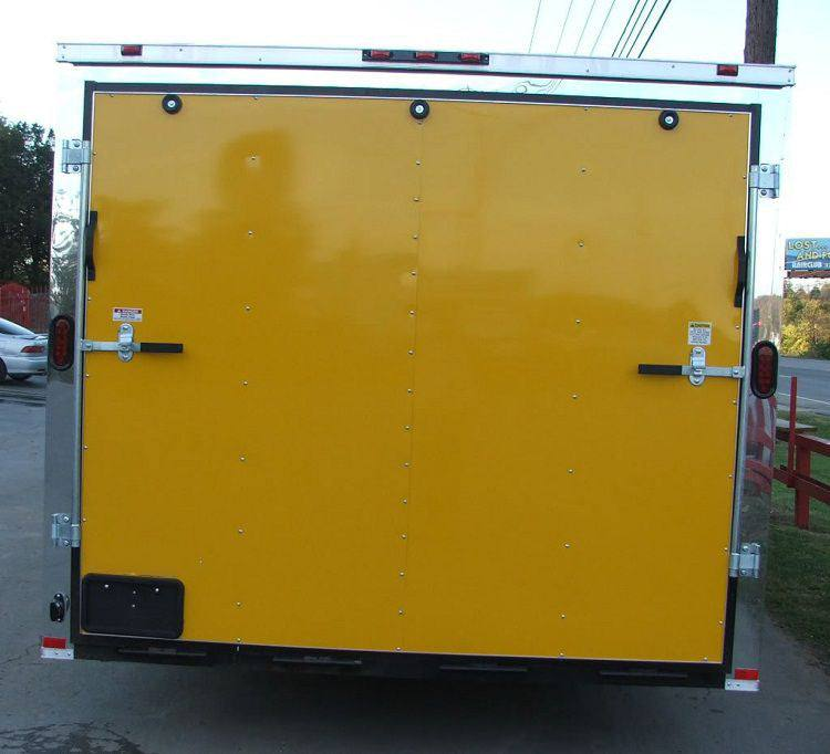 Enclosed Trailer 8.5’x24′ Yellow – Mower Motorcycle Car Truck Hauler Storage - Image 7