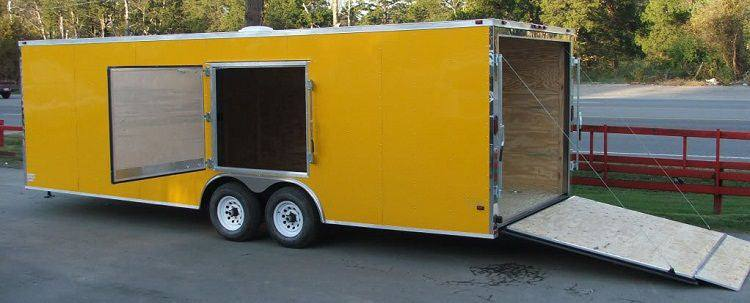 Enclosed Trailer 8.5’x24′ Yellow – Mower Motorcycle Car Truck Hauler Storage - Image 9