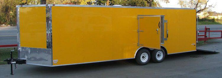 Enclosed Trailer 8.5’x24′ Yellow – Mower Motorcycle Car Truck Hauler Storage - Image 10