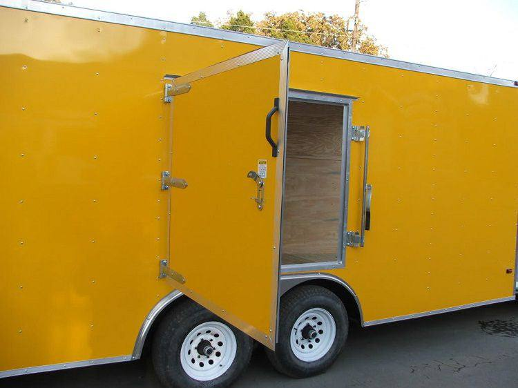 Enclosed Trailer 8.5’x24′ Yellow – Mower Motorcycle Car Truck Hauler Storage - Image 11