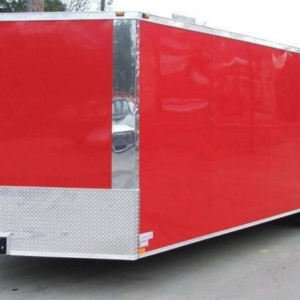 Enclosed Trailer 8.5’x24′ Red – Motorcycle Car Bike Hauler Storage