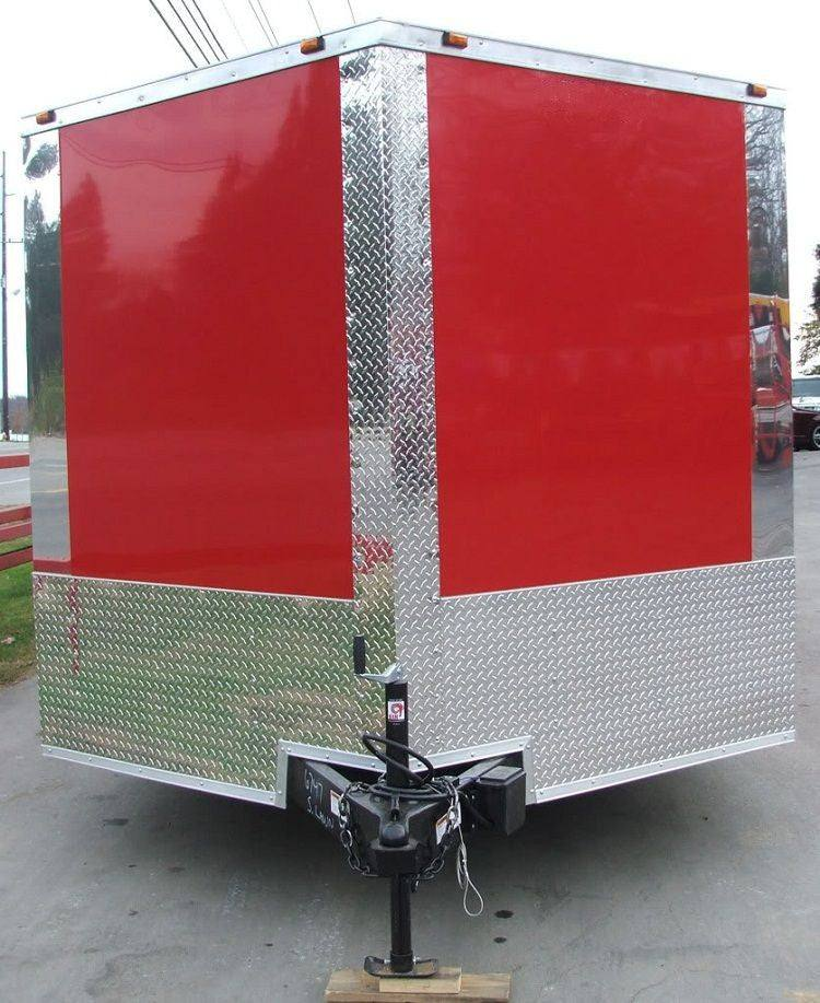 Enclosed Trailer 8.5’x24′ Red – Motorcycle Car Bike Hauler Storage - Image 2