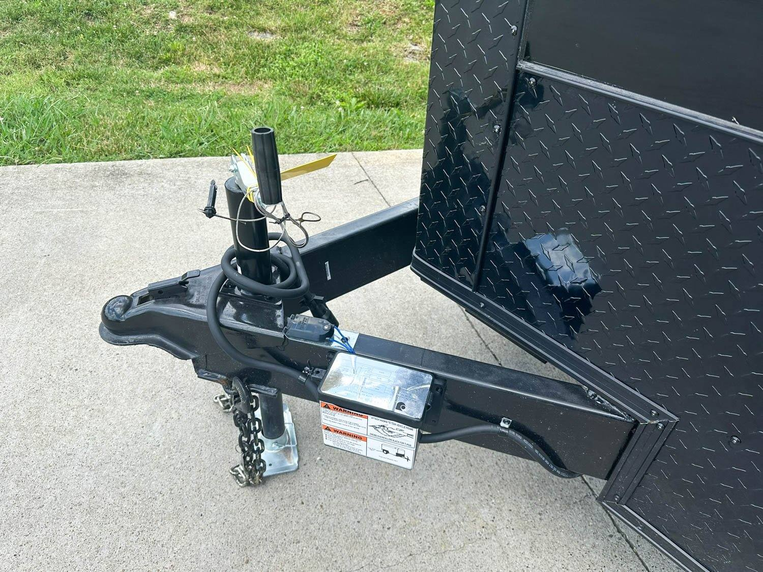 7×18 Black with Blackout Hybrid Enclosed Trailer (2) 7K Axles Storage - Image 10