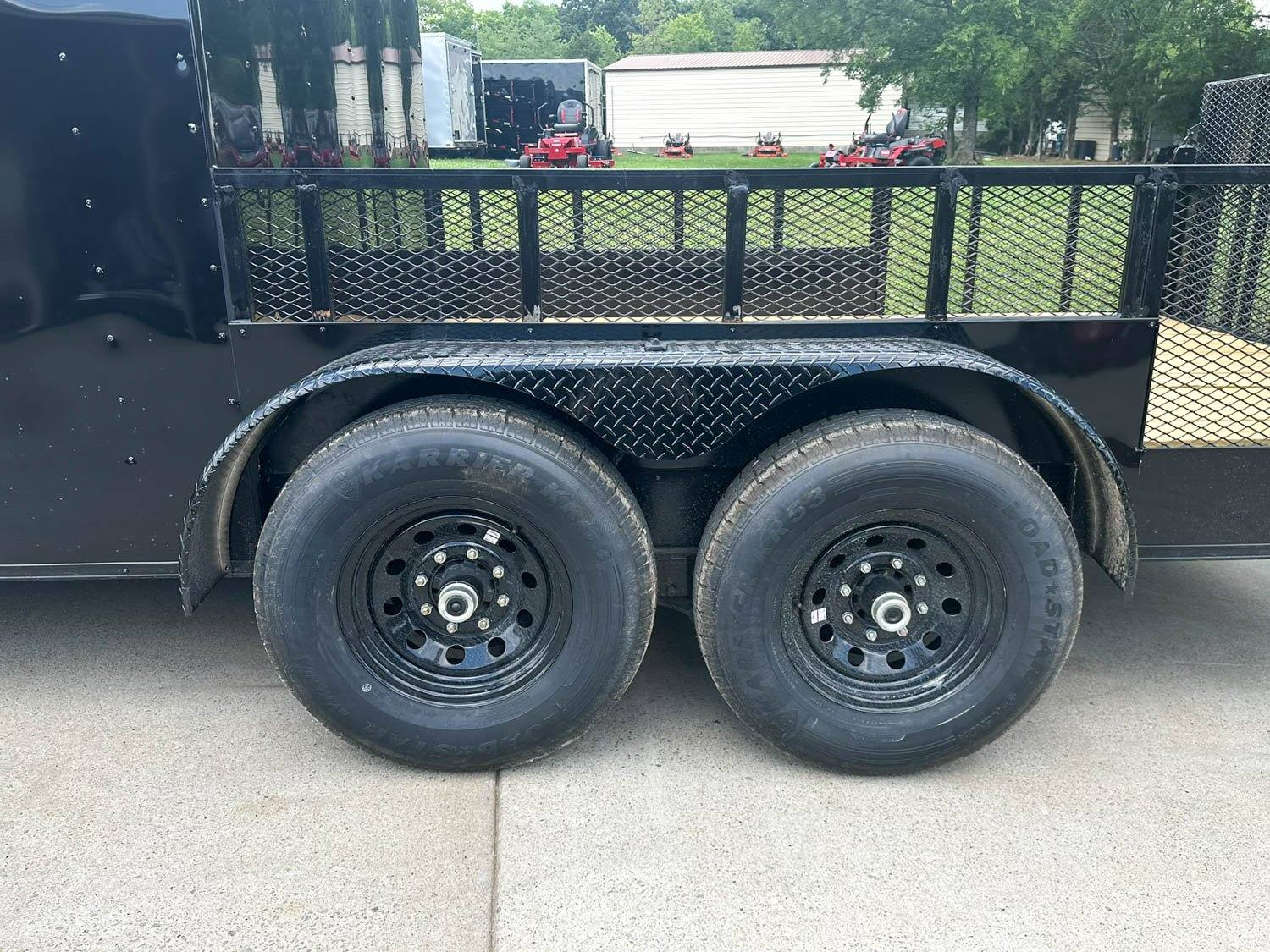7×18 Black with Blackout Hybrid Enclosed Trailer (2) 7K Axles Storage - Image 12
